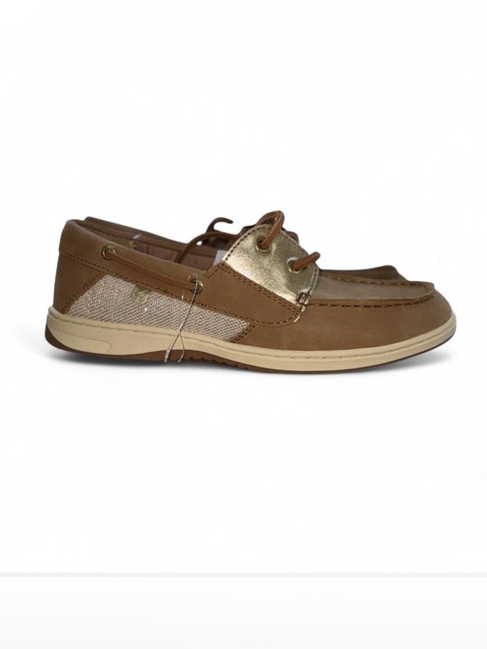 Sperry Top-Sider Whalefish Womens Size 6 Brown Gold Leather Memory Foam Shoes - Picture 2 of 11